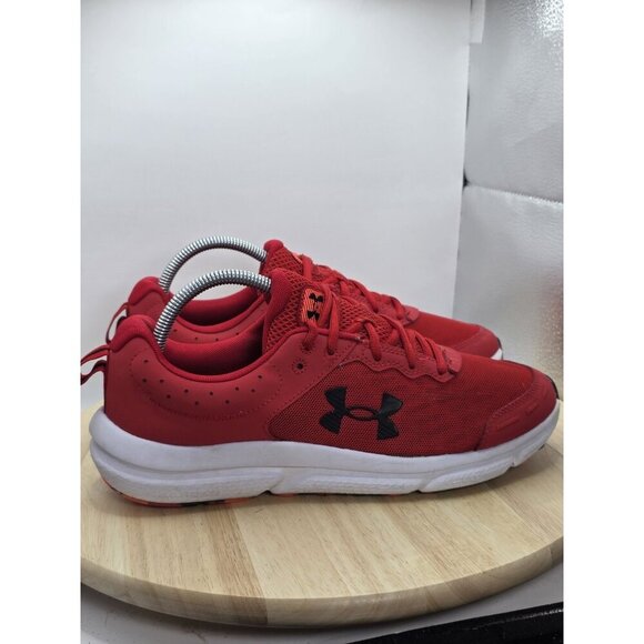 Under Armour Red UA Charged Assert 10 Men’s Size 8.5 Athletic Running Shoe New - Picture 3 of 8